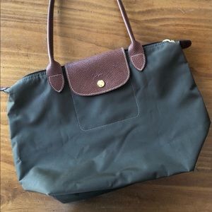 Longchamp La Pliage Small Nylon Bag, Olive Green
